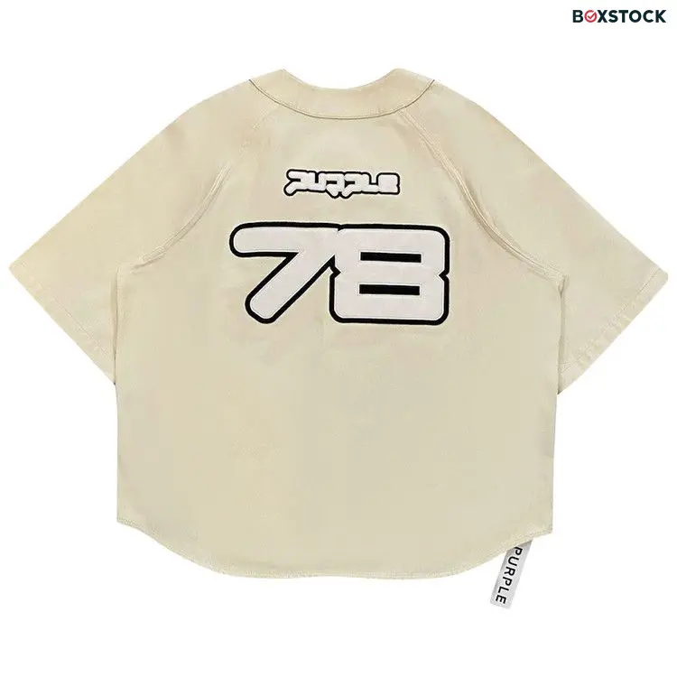 PURPLE BRAND Baseball Shirt 'Ivory' White Spring/Summer 2024