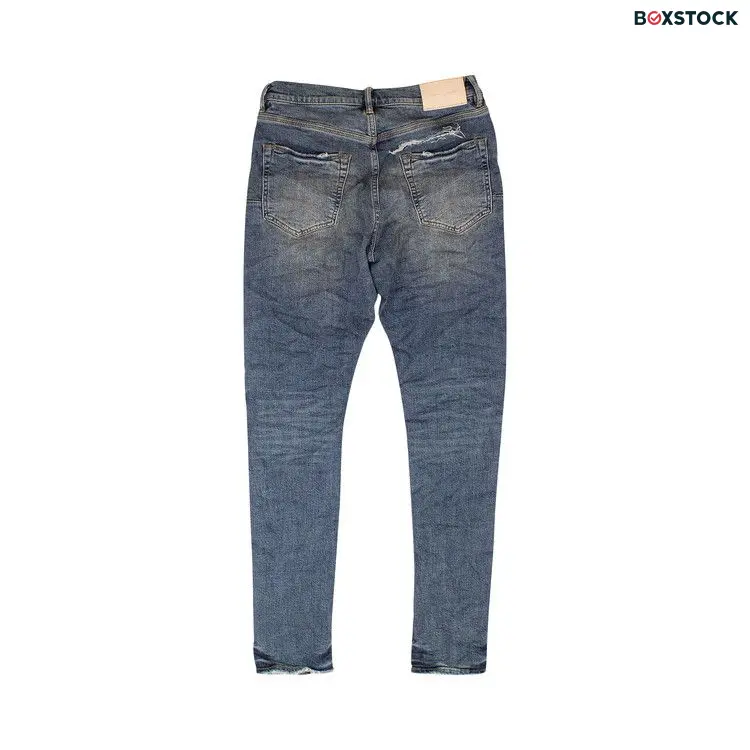 PURPLE BRAND Camo Repair Skinny Jeans 'Indigo' Blue