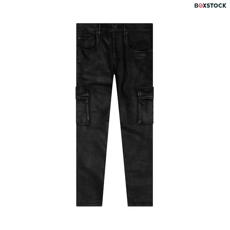PURPLE BRAND Cargo Flare Pants 'Black Resin' Fall/Winter 2023