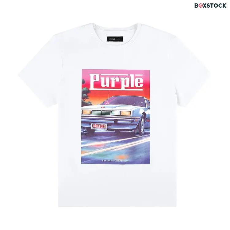 PURPLE BRAND Clean Jersey Short-Sleeve Tee 'White'