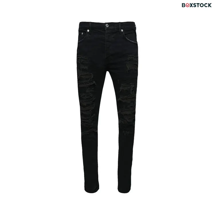 PURPLE BRAND Destroy Repair Jeans 'Black' Spring/Summer 2023