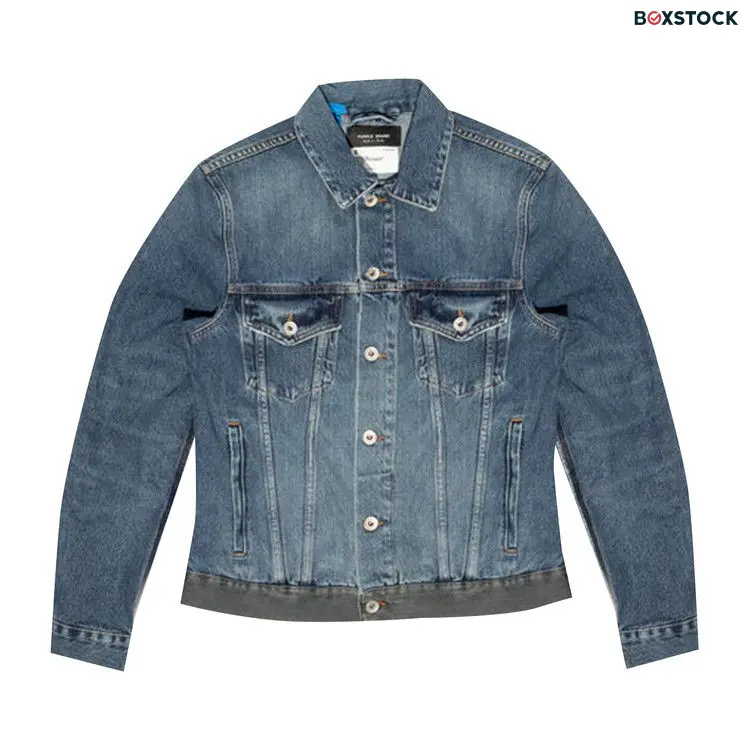 PURPLE BRAND Framis Fray Denim Jacket 'Blue' Spring/Summer 2022