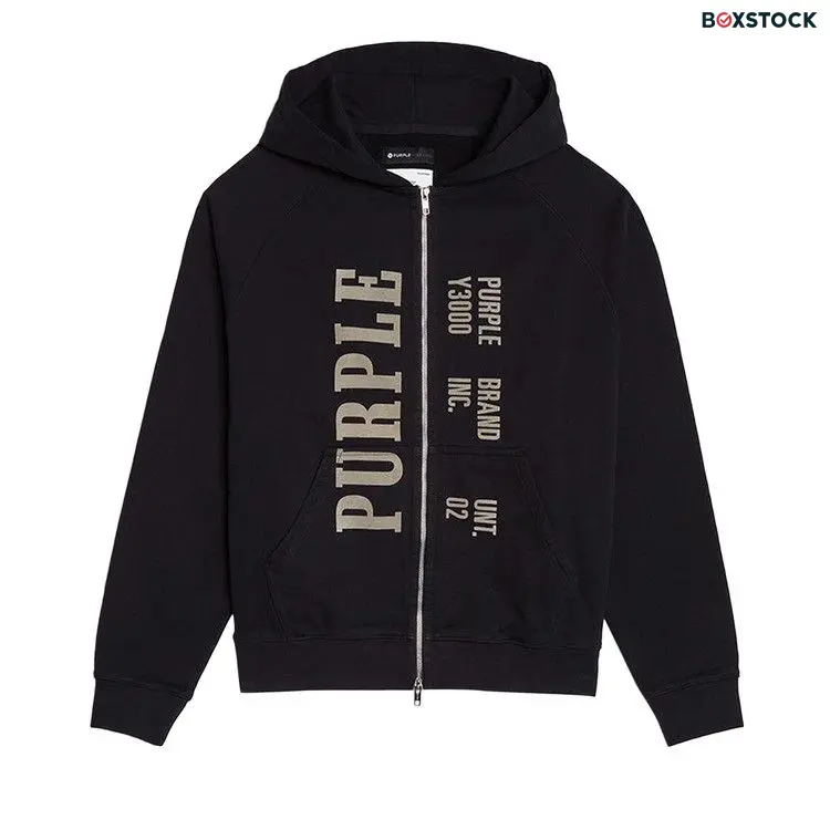 PURPLE BRAND History 2 Way Zip Hoodie 'Wash Black' Spring/Summer 2022