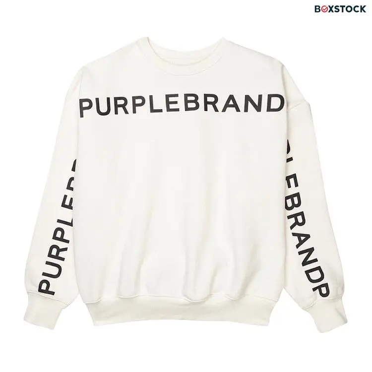 PURPLE BRAND HWT Fleece Crewneck 'Off White' Spring/Summer 2024