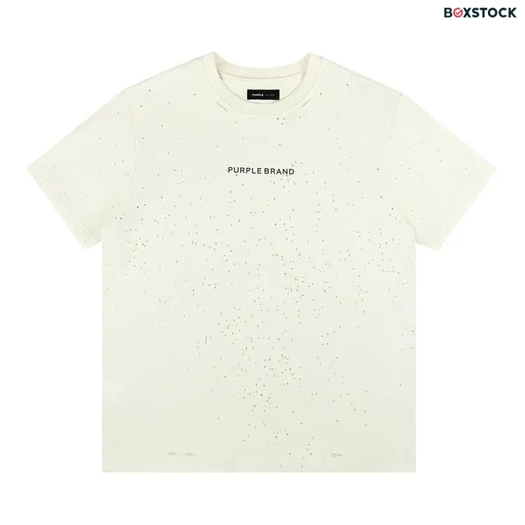 PURPLE BRAND HWT Jersey Short-Sleeve Tee 'Ivory' Cream