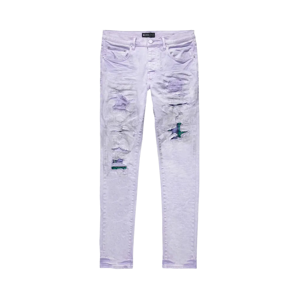 PURPLE BRAND Patch Repair Low Rise Jeans 'White' Spring/Summer 2023