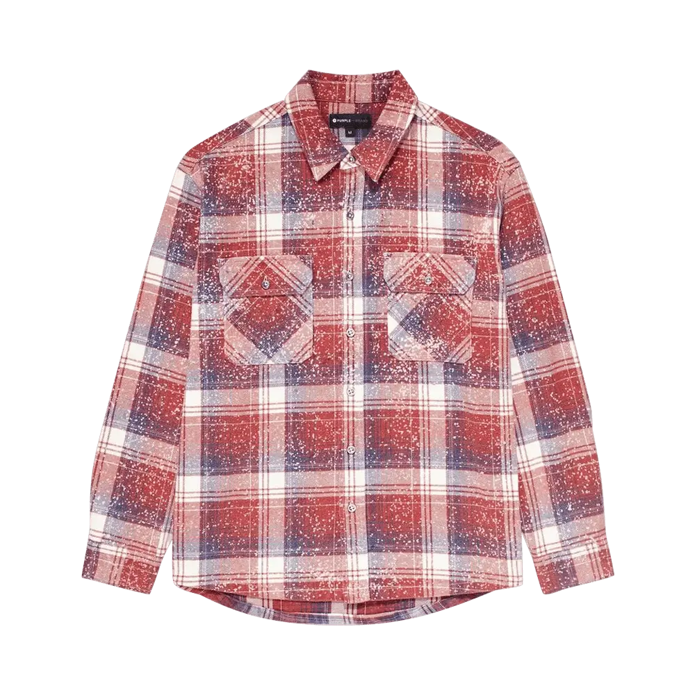 PURPLE BRAND Plaid Woven Shirt 'Red/Navy/White' Spring/Summer 2023