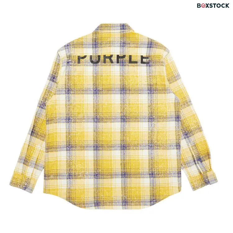 PURPLE BRAND Plaid Woven Shirt 'Yellow/Navy/White' Spring/Summer 2023