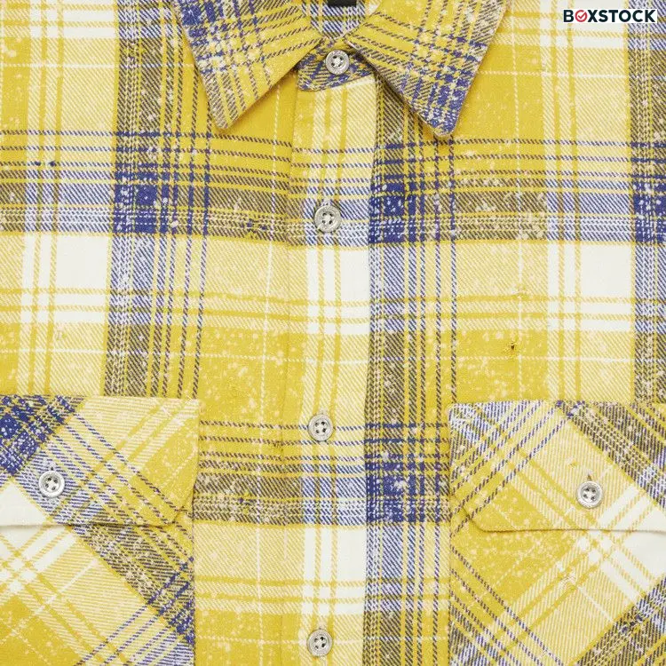 PURPLE BRAND Plaid Woven Shirt 'Yellow/Navy/White' Spring/Summer 2023