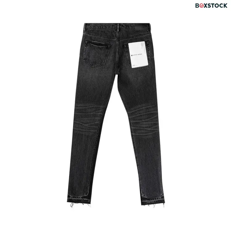 PURPLE BRAND Shadow Inseam Low Rise Slim Jeans 'Black' Spring/Summer 2024