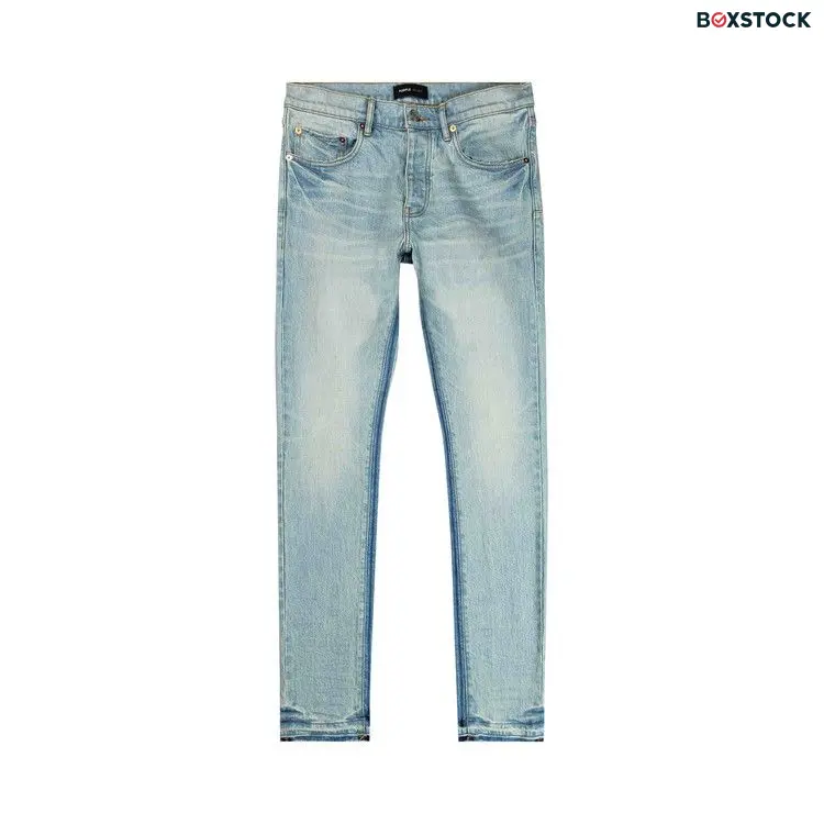 PURPLE BRAND Shadow Inseam Low Rise Slim Jeans 'Light Indigo' Blue Spring/Summer 2024