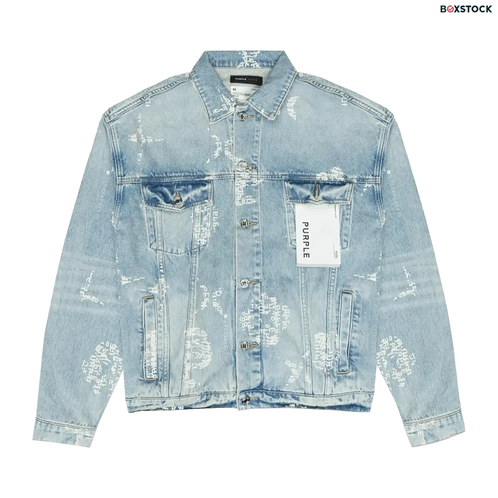 PURPLE BRAND Type Monogram Denim Jacket 'Light Indigo' Blue Spring/Summer 2024