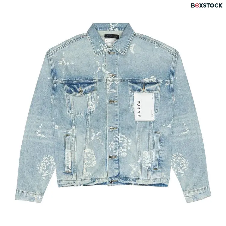 PURPLE BRAND Type Monogram Denim Jacket 'Light Indigo' Blue Spring/Summer 2024