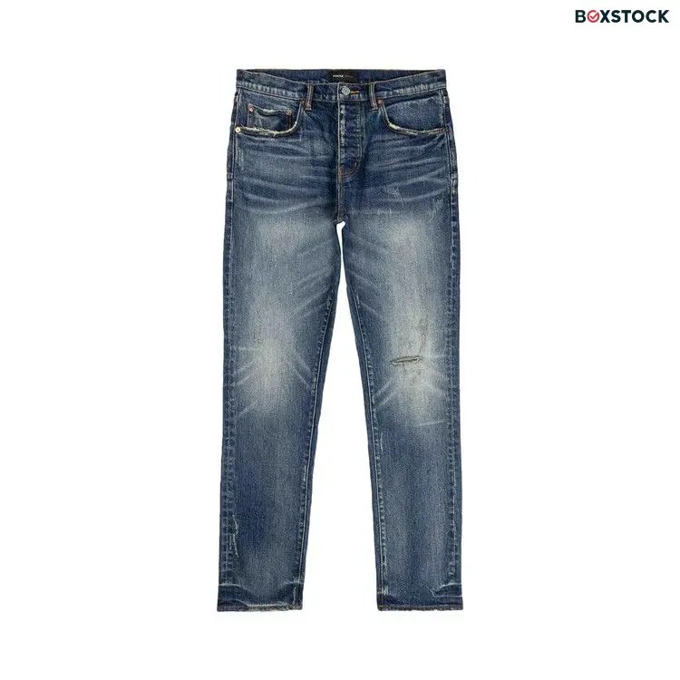 PURPLE BRAND Vintage Scratch Jeans 'Mid Indigo' Blue Spring/Summer 2024