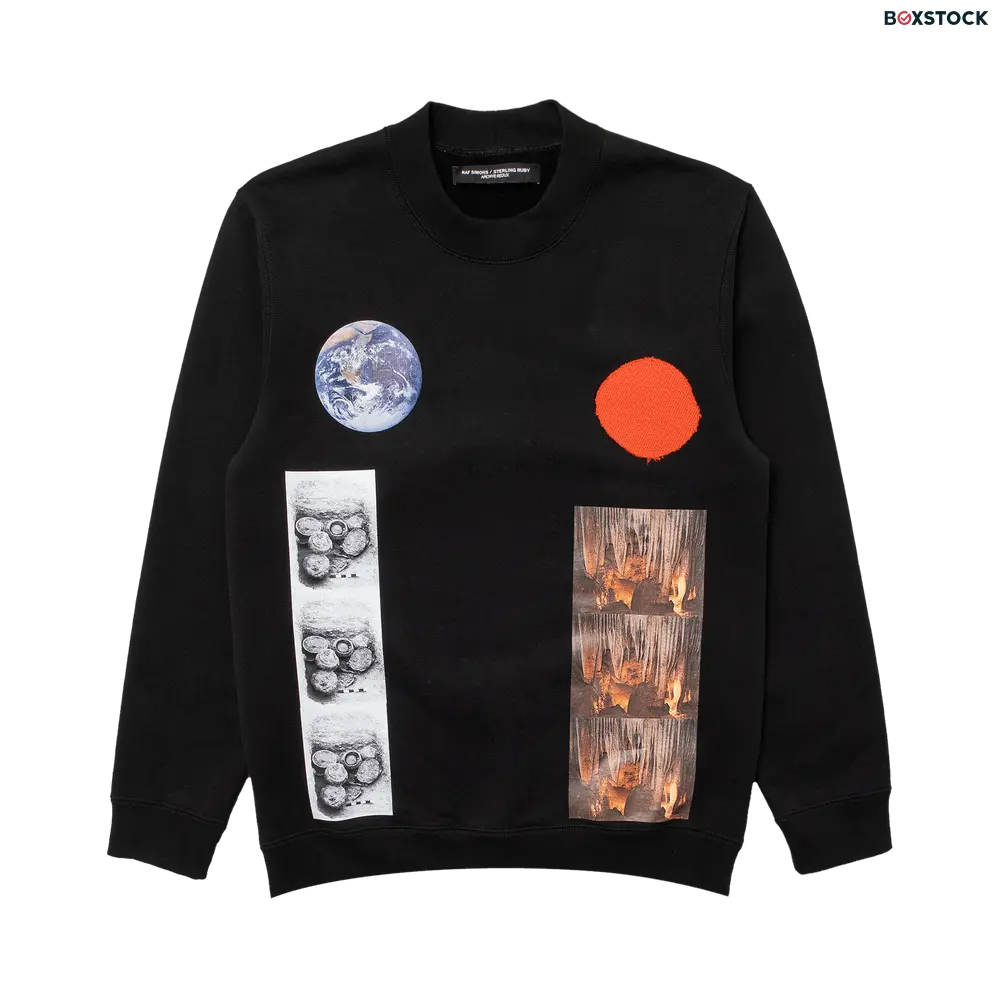raf simons Raf Simons Basic Sweater With Sterling Patches 'Black' Spring/Summer 2021