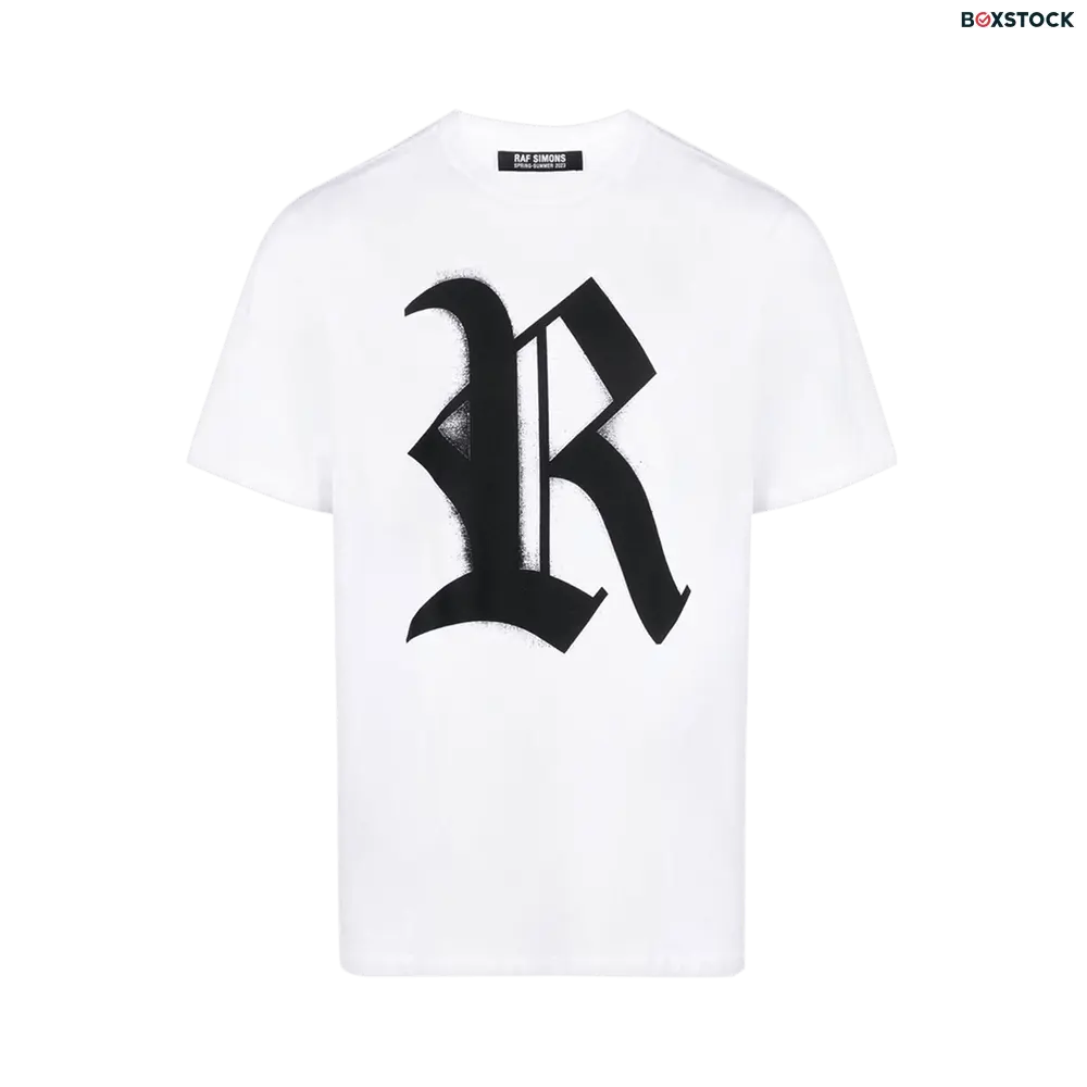 raf simons Raf Simons Big Fit T-Shirt With R Print On Front 'White' Spring/Summer 2023