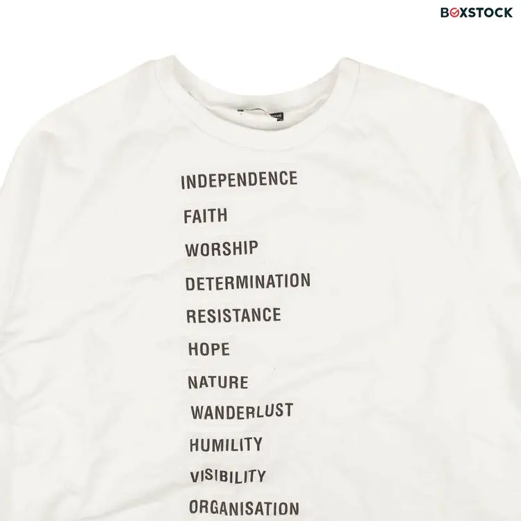 Raf Simons Crewneck Writing Sweatshirt 'White'