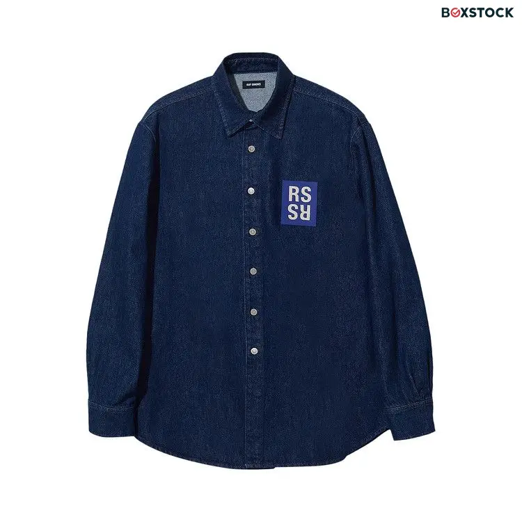 Raf Simons Logo Patch Denim Shirt 'Blue' Spring/Summer 2022