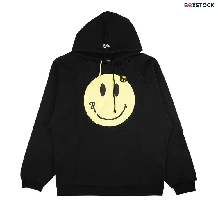 Raf Simons Smiley 50 Anniversary Oversize Graphic Hoodie 'Black'