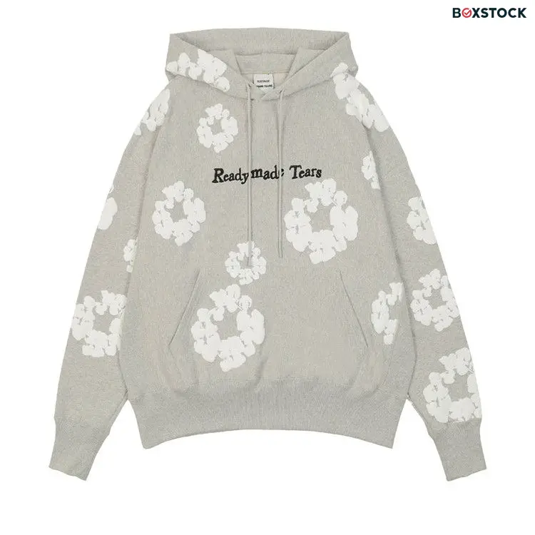 READYMADE x Denim Tears Cotton Wreath Hoodie 'Gray/White' Grey Fall/Winter 2022
