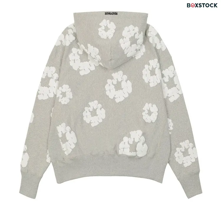 READYMADE x Denim Tears Cotton Wreath Hoodie 'Gray/White' Grey Fall/Winter 2022