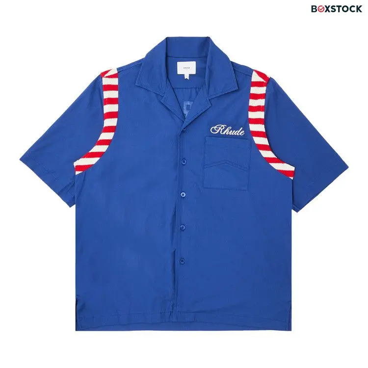 Rhude American Spirit Poplin Shirt 'Navy' Blue Pre-Spring 2024