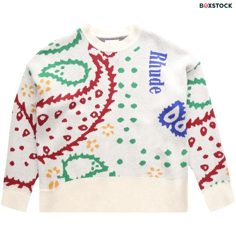 Rhude Bandana Knit 'Crème/Multicolor' Cream Spring/Summer 2022