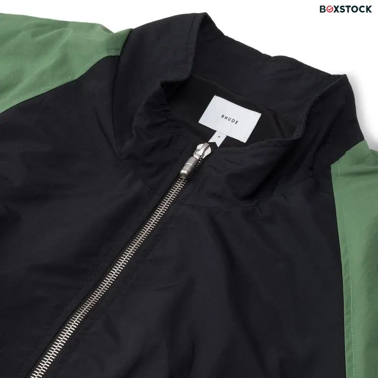 Rhude Color Block Track Jacket 'Black/Green/White' Fall/Winter 2024