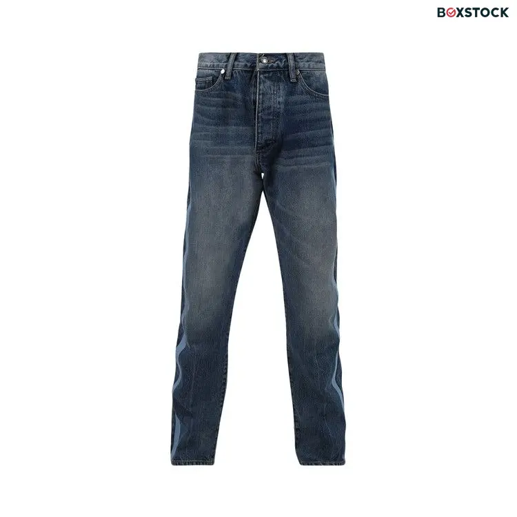 Rhude Embroider Side Stripe Denim 'Indigo' Blue Spring/Summer 2022