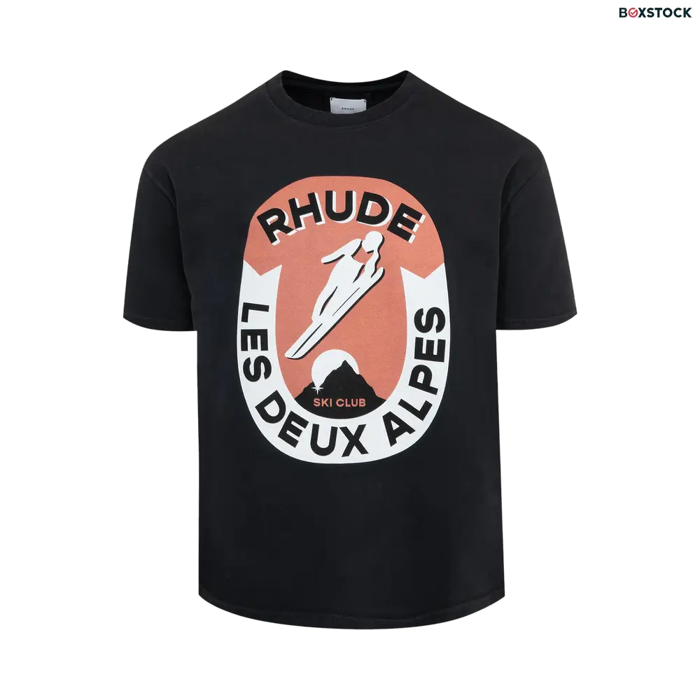 Rhude Les Deux Alpes Tee 'Vintage Black' Pre-Fall 2024