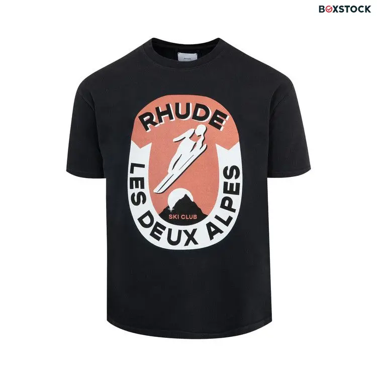 Rhude Les Deux Alpes Tee 'Vintage Black' Pre-Fall 2024