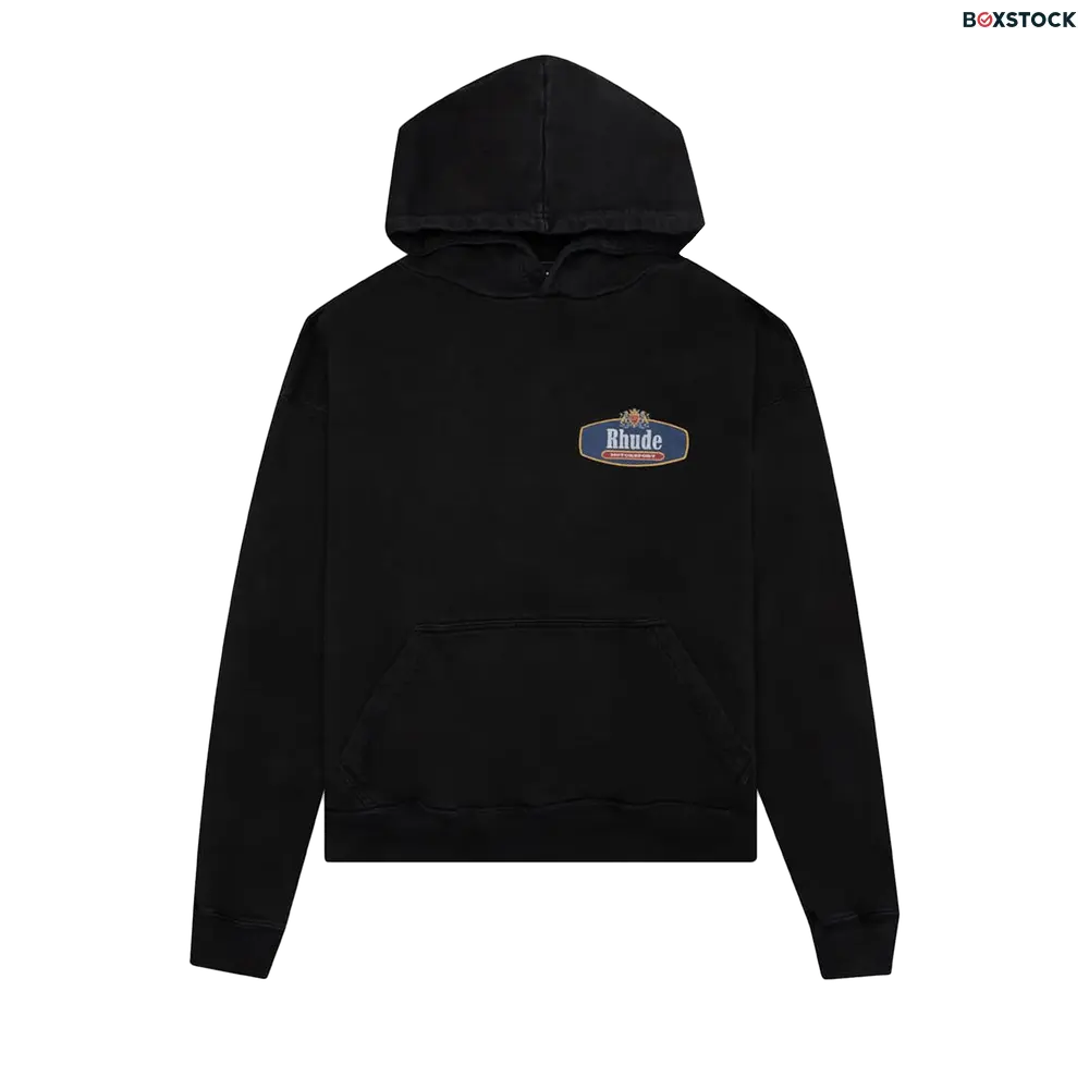Rhude Racing Crest Hoodie 'Black' Fall/Winter 2021 FW21HO060123720372