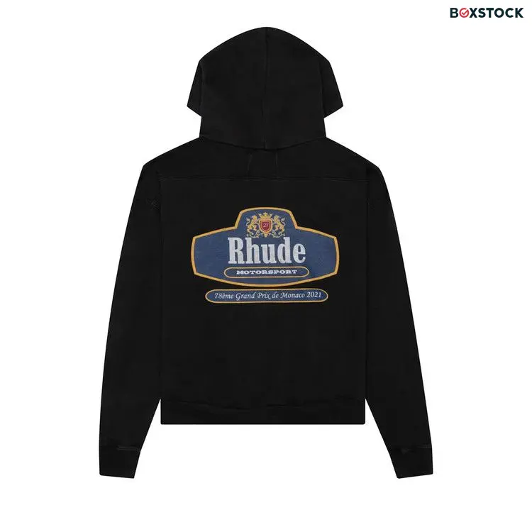Rhude Racing Crest Hoodie 'Black' Fall/Winter 2021 FW21HO060123720372
