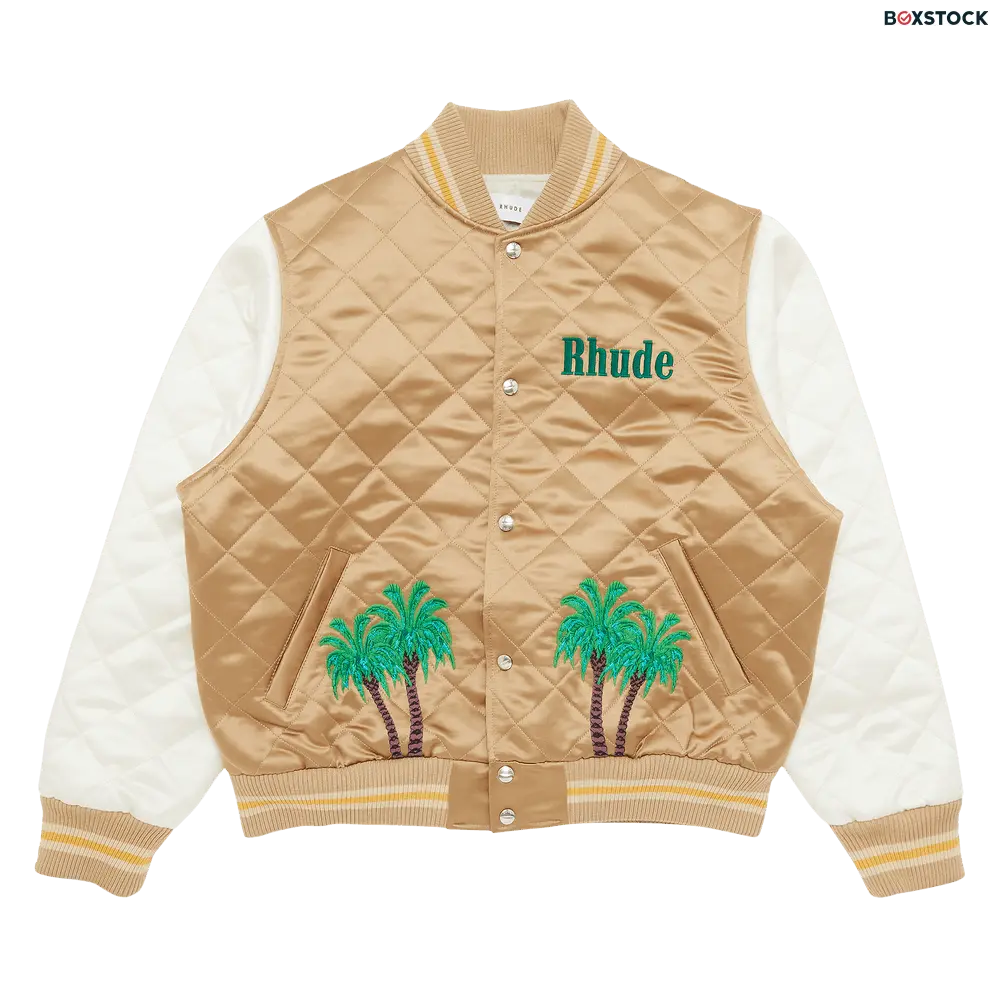 Rhude St. Barths Bomber Jacket 'White/Tan' Spring/Summer 2023