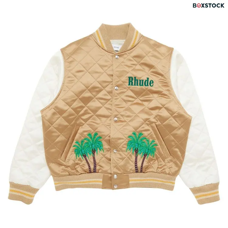 Rhude St. Barths Bomber Jacket 'White/Tan' Spring/Summer 2023