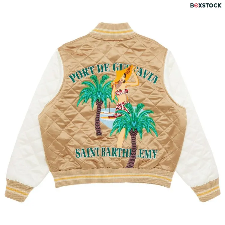 Rhude St. Barths Bomber Jacket 'White/Tan' Spring/Summer 2023