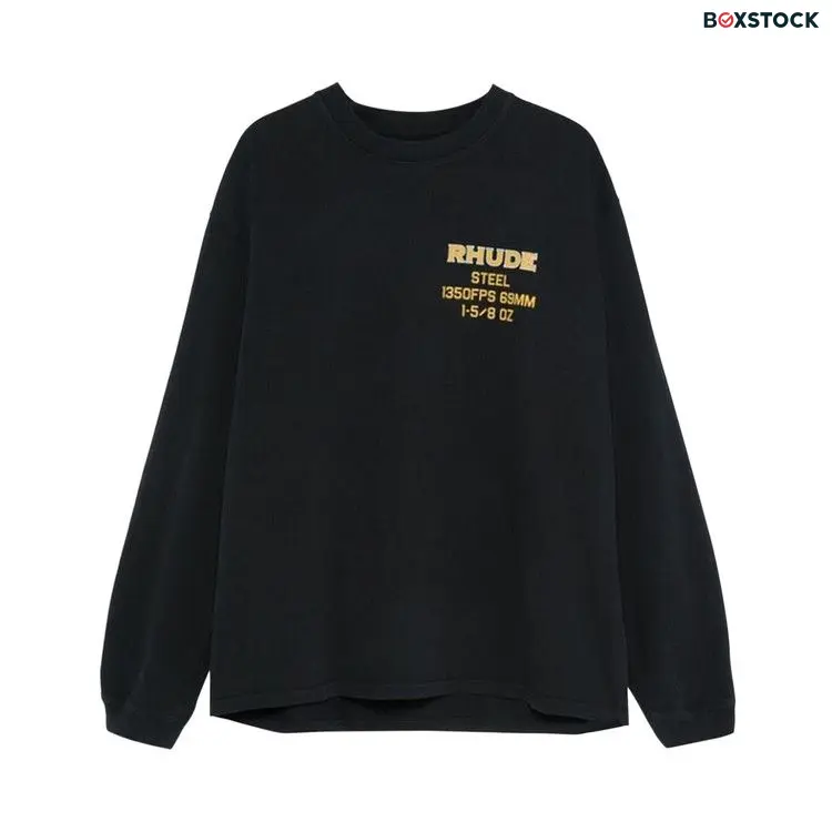 Rhude Steel Long-Sleeve Tee 'Vintage Black' Fall/Winter 2024