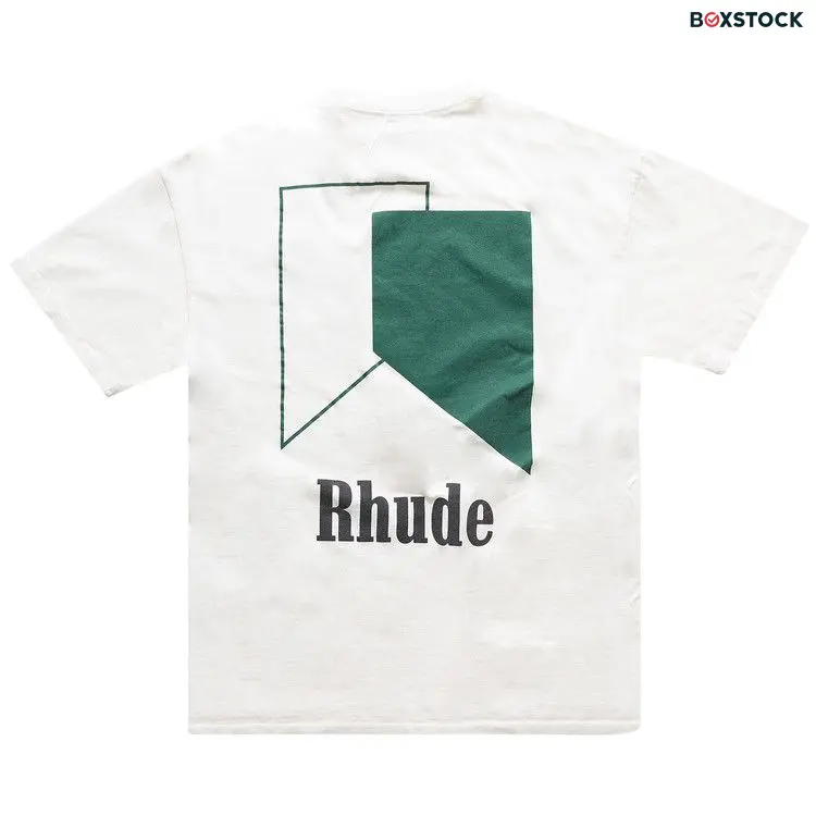 Rhude Track Logo Tee 'Vintage White' Spring/Summer 2022