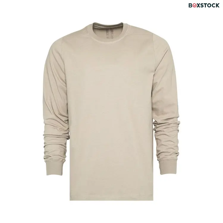 Rick Owens Crewneck Long-Sleeve T-Shirt 'Pearl' White Fall/Winter 2023
