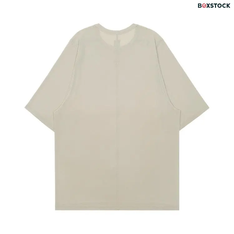 Rick Owens Crewneck Short-Sleeve T-Shirt 'Pearl' Grey Fall/Winter 2024