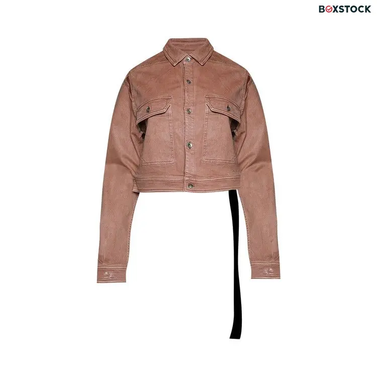 Rick Owens DRKSHDW Cape Sleeve Cropped Outershirt 'Dark Pink' Spring/Summer 2024