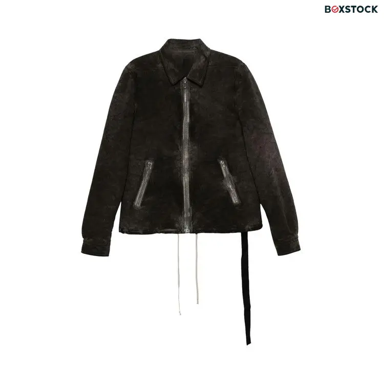 Rick Owens DRKSHDW Zip Front Jacket 'Dust' Black Fall/Winter 2024
