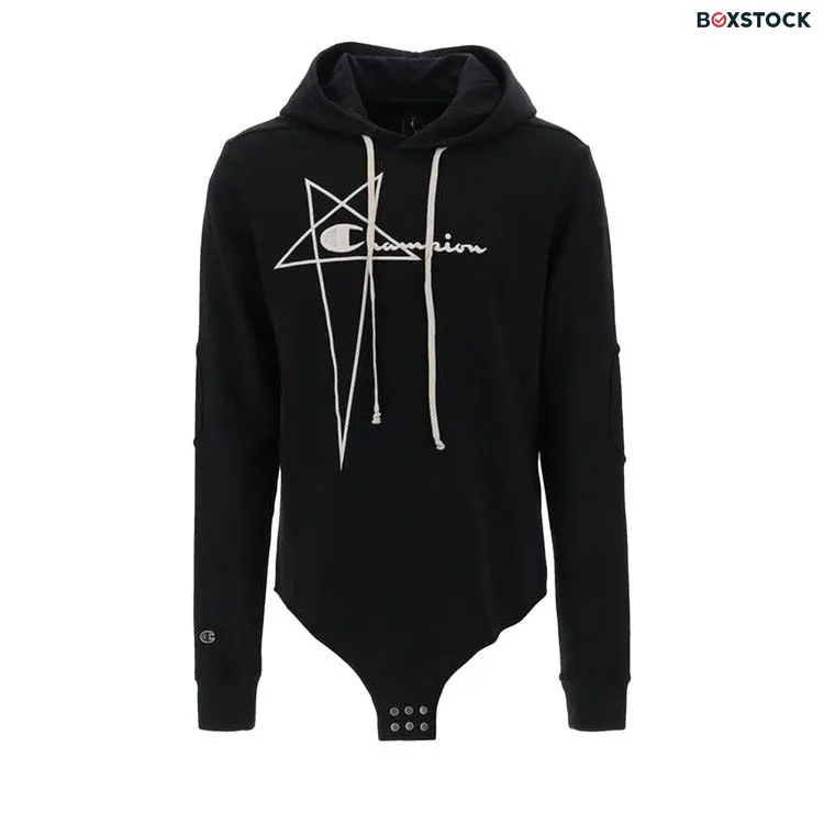 Rick Owens x Champion Knitted Hooded Bodysuit 'Black' Fall/Winter 2023