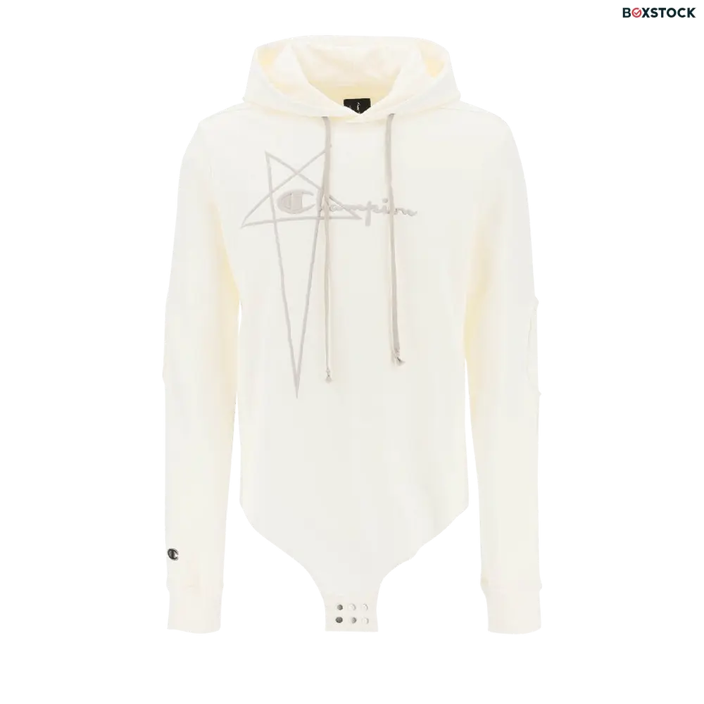 Rick Owens x Champion Knitted Hooded Bodysuit 'Milk' Cream Fall/Winter 2023