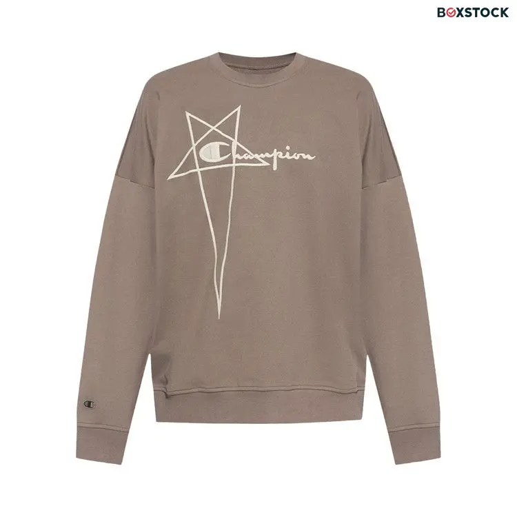 Rick Owens x Champion Pullover Sweat 'Dust' Brown Fall/Winter 2023