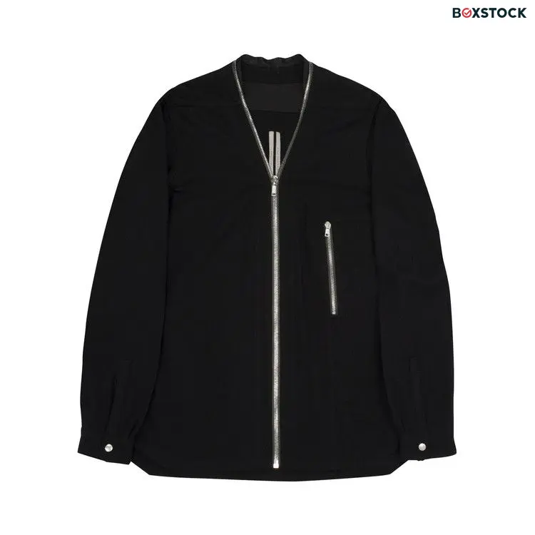 Rick Owens Zip Larry Shirt 'Black' Pre-Fall 2021