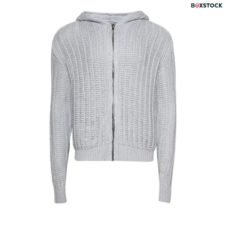 Rick Owens Zipped Hoodie 'Pale Blue' Fall/Winter 2024