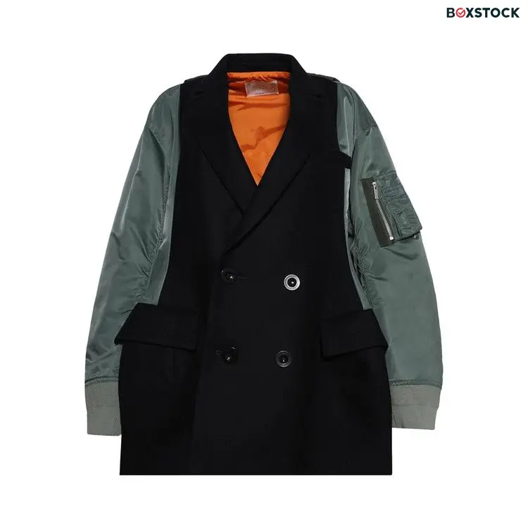 Sacai Nylon Twill Blouson 'Dark Navy/Beige/Khaki' Blue Fall/Winter 2024