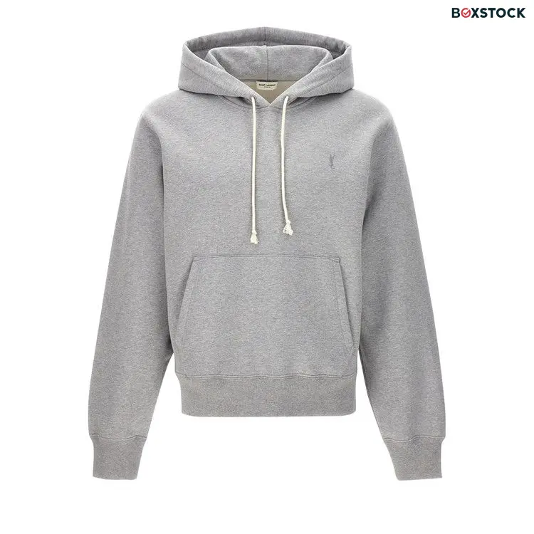 Saint Laurent Cassandre Hoodie 'Heather Grey'