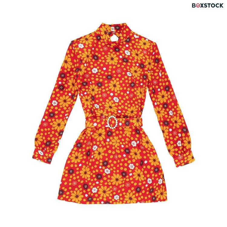 Saint Laurent Dress 'Rouge Jaune' Red Spring/Summer 2022